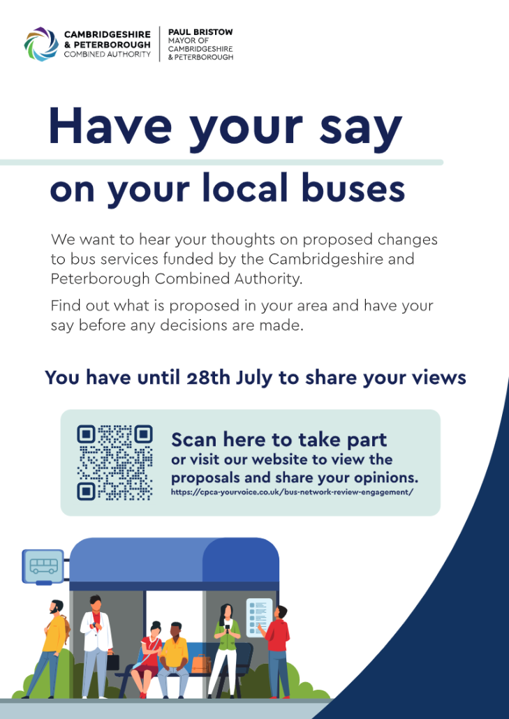 Proposed changes to local bus services - Public engagement launched by the Cambridgeshire and Peterborough Combined Authority
